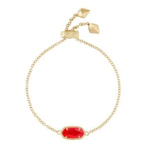 Kendra Scott Elaina Gold Adjustable Chain Bracelet- Red Illusion *New With Tags